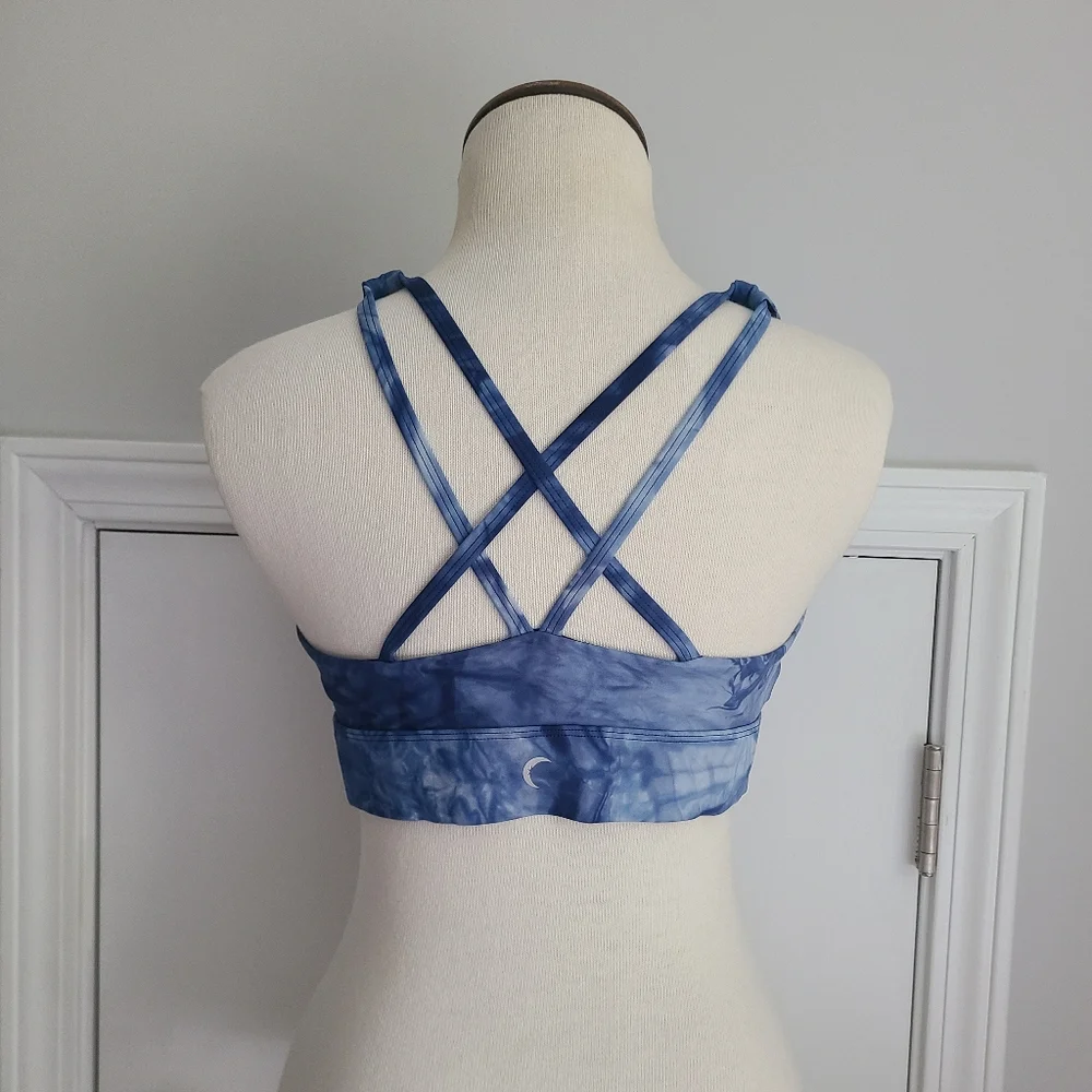 ZYIA Hendrix Light n Tight Strappy Bra Size L Tie Dye Athleisure Yoga Crisscross - Picture 3 of 13